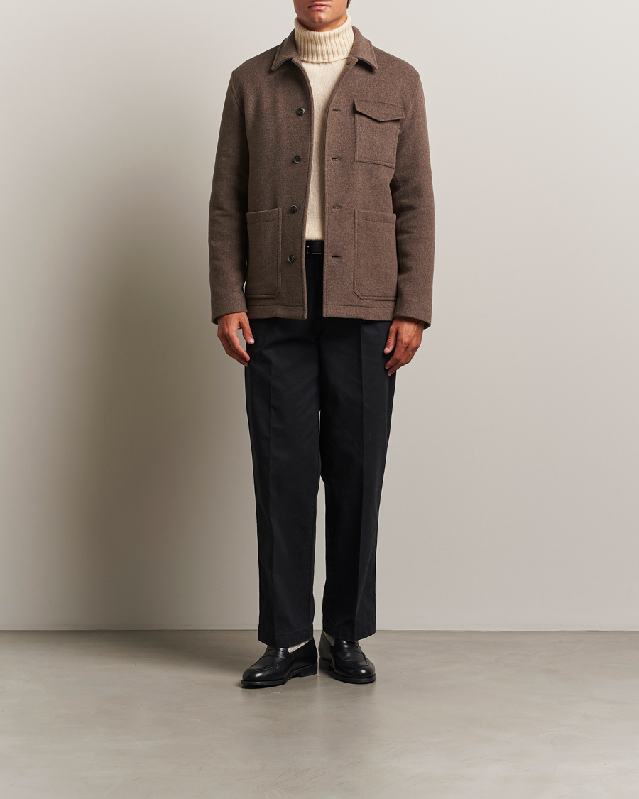 Herr | Jackor | Herno | Soft Wool Field Jacket Beige