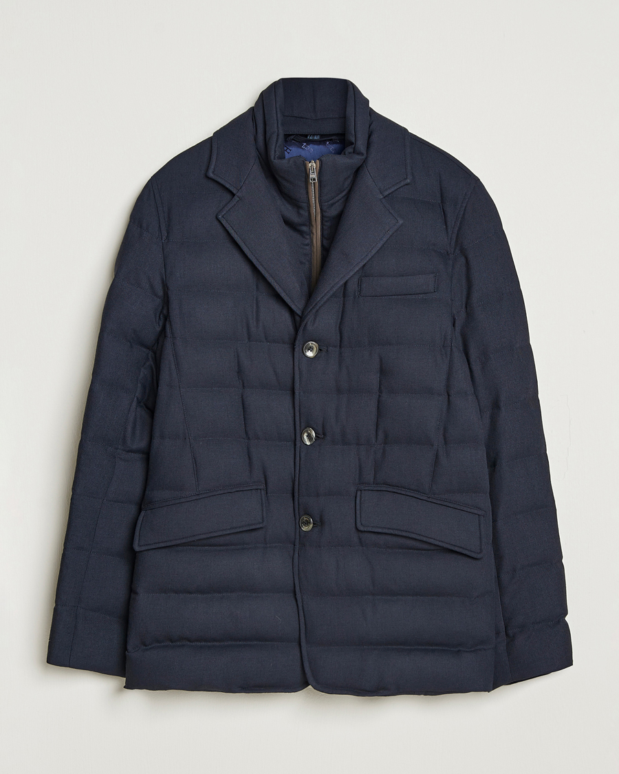 Herr | Jackor | Herno | Flannel Down Blazer Navy