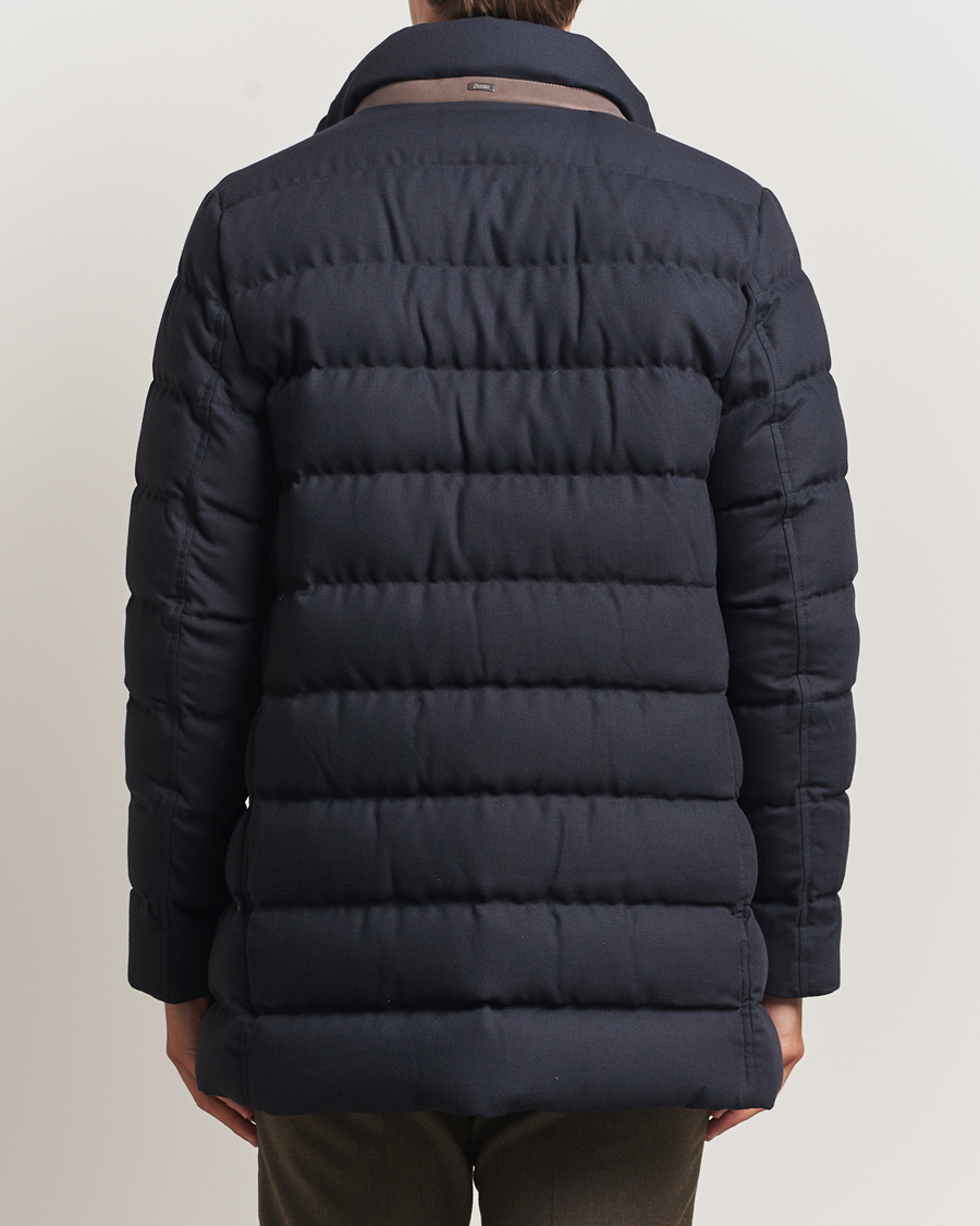 Herr | Jackor | Herno | Flannel Down Coat Navy