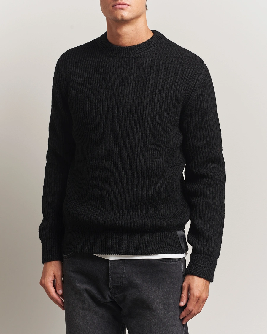Herr | Tröjor | Sail Racing | Ridge Wool Heavy Knitted Crew Neck Carbon