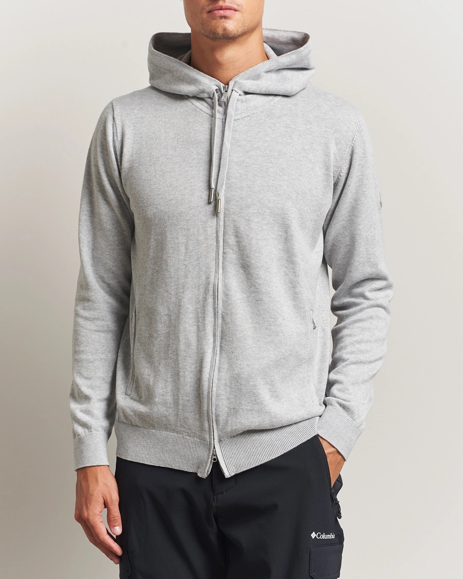 Herr | Tröjor | Sail Racing | Bowman Knitted Full Zip Hoodie Grey Melange