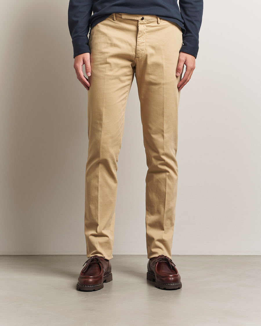Herr | Byxor | Incotex | Slim Fit Cotton Stretch Chinos Beige