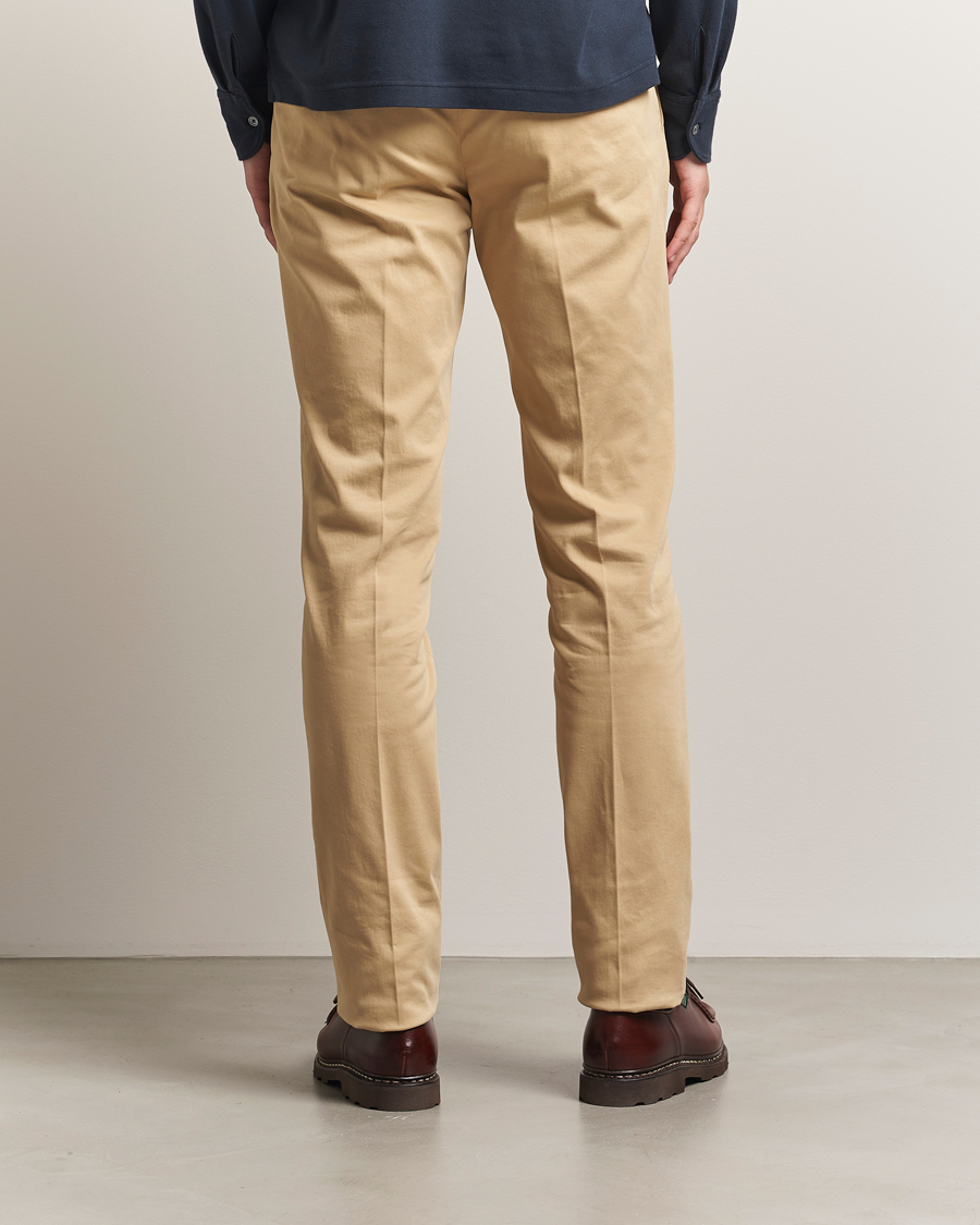 Herr | Byxor | Incotex | Slim Fit Cotton Stretch Chinos Beige