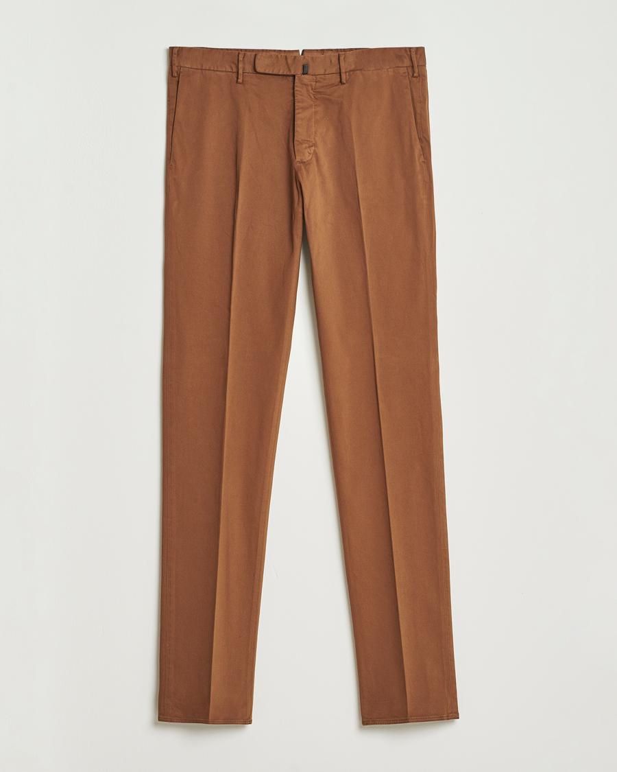 Herr | Byxor | Incotex | Slim Fit Cotton Stretch Chinos Brown