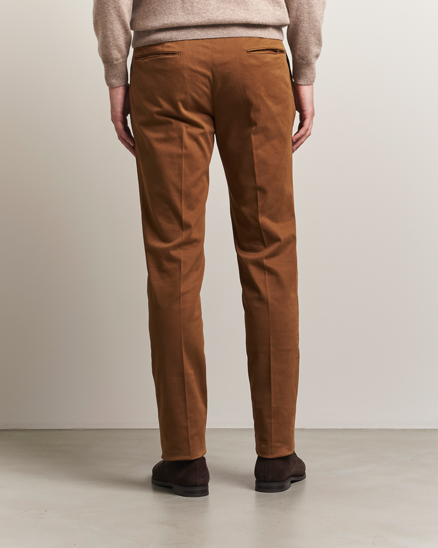 Herr | Byxor | Incotex | Slim Fit Cotton Stretch Chinos Brown