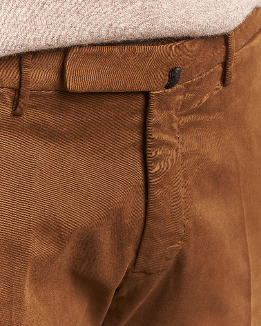 Herr | Byxor | Incotex | Slim Fit Cotton Stretch Chinos Brown
