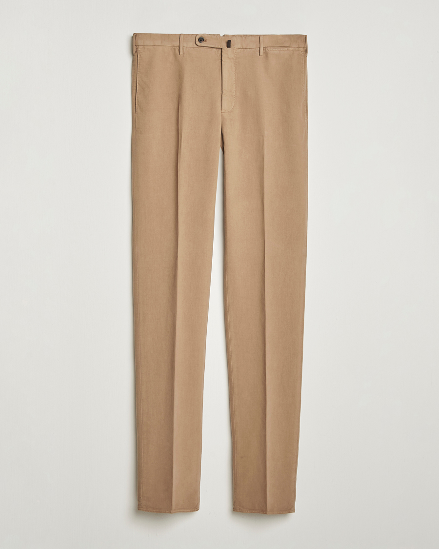 Herr | Byxor | Incotex | Regular Fit Cotton Stretch Chinos Beige