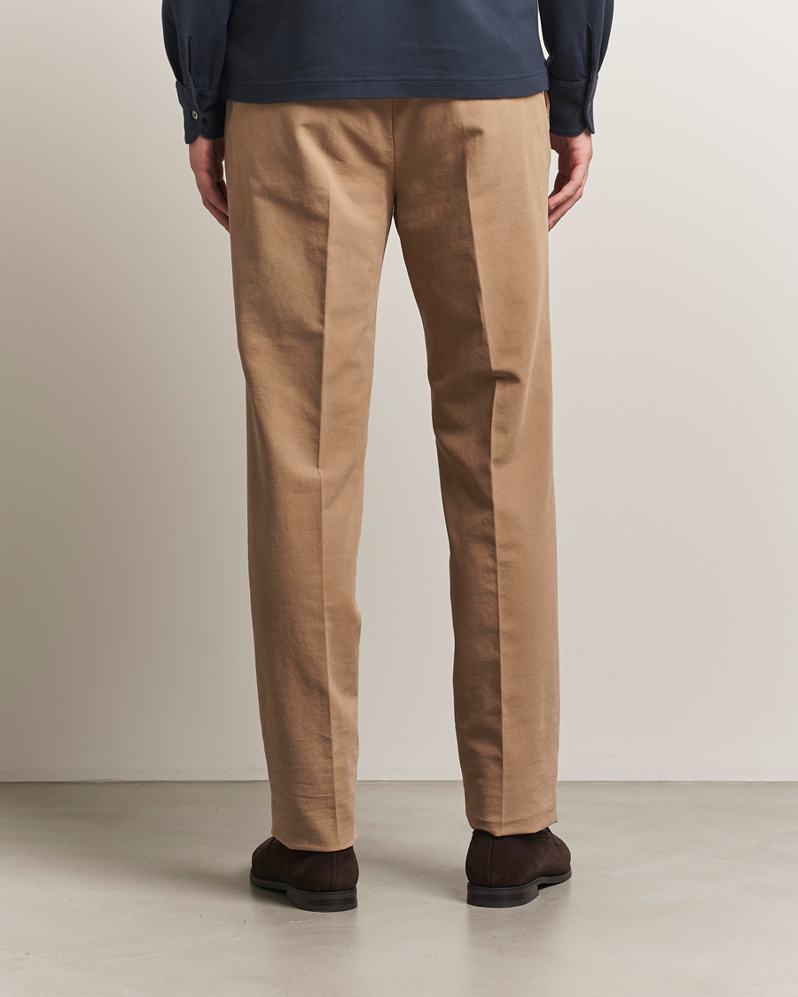Herr | Byxor | Incotex | Regular Fit Cotton Stretch Chinos Beige