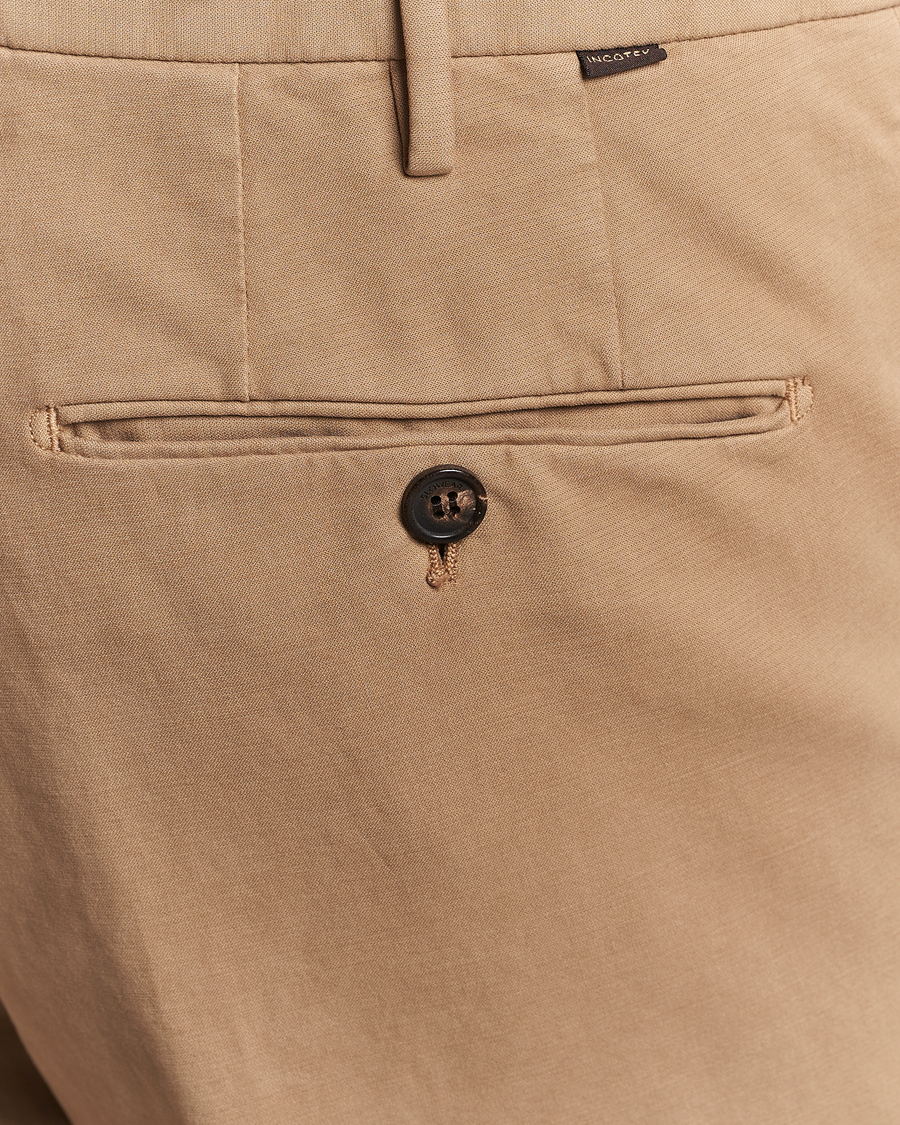 Herr | Byxor | Incotex | Regular Fit Cotton Stretch Chinos Beige
