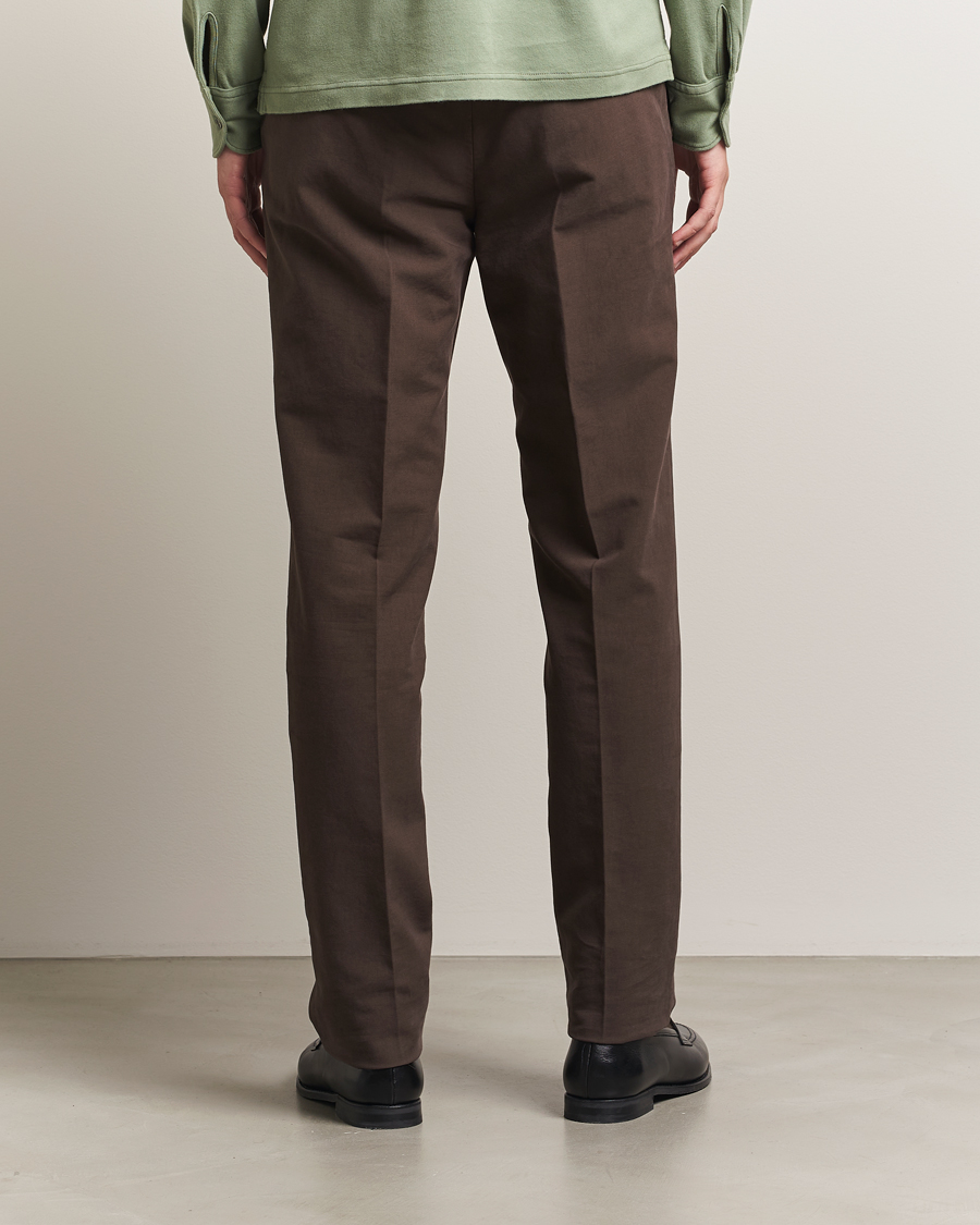 Herr | Byxor | Incotex | Regular Fit Cotton Stretch Chinos Dark Brown