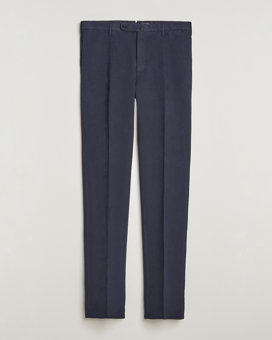Herr | Byxor | Incotex | Regular Fit Cotton Stretch Chinos Navy