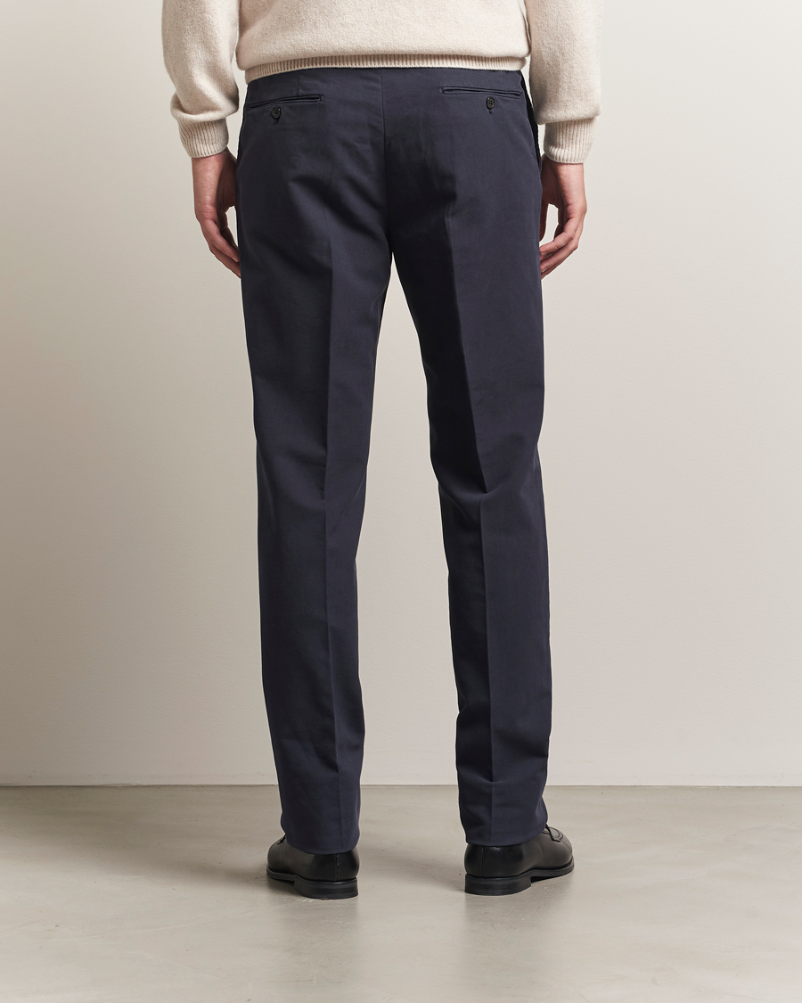 Herr | Byxor | Incotex | Regular Fit Cotton Stretch Chinos Navy