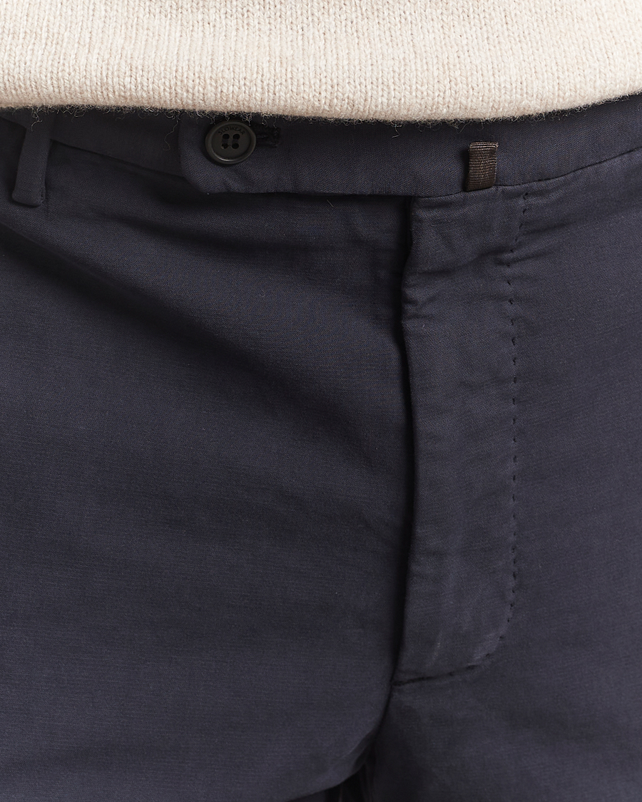 Herr | Byxor | Incotex | Regular Fit Cotton Stretch Chinos Navy