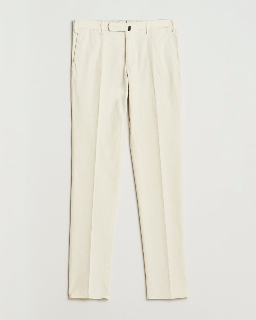 Herr | Byxor | Incotex | Slim Fit Baby Corduroy Trousers Off White