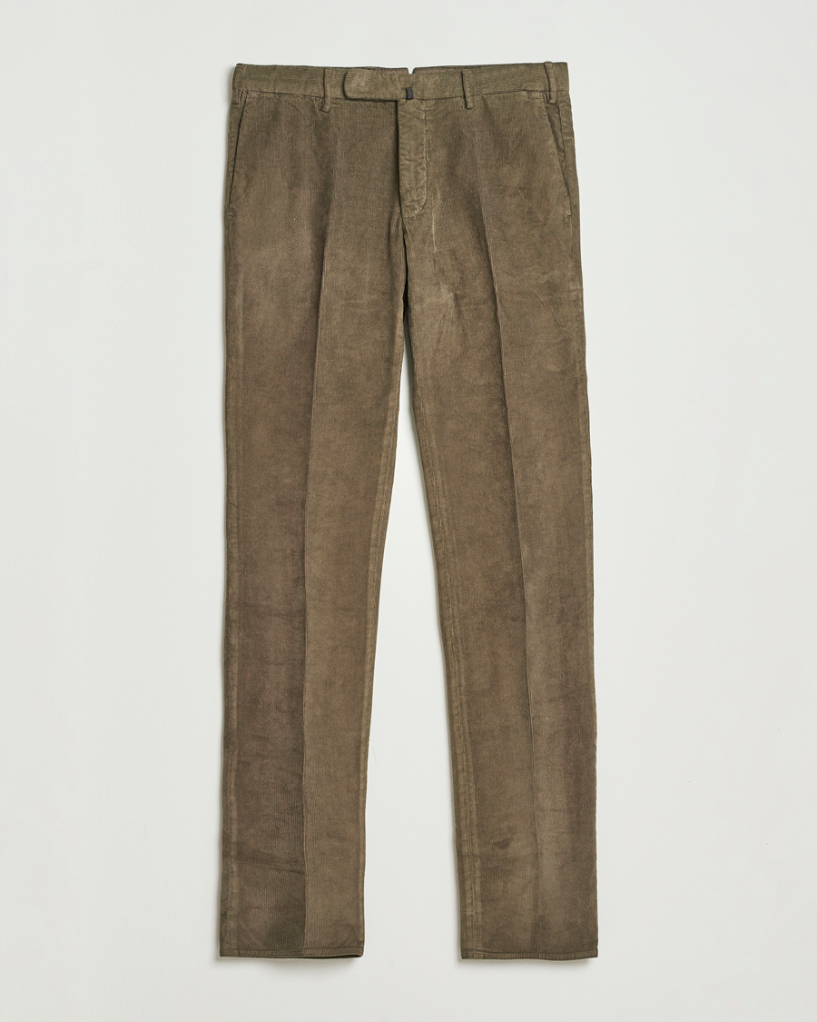Herr | Byxor | Incotex | Slim Fit Baby Corduroy Trousers Taupe