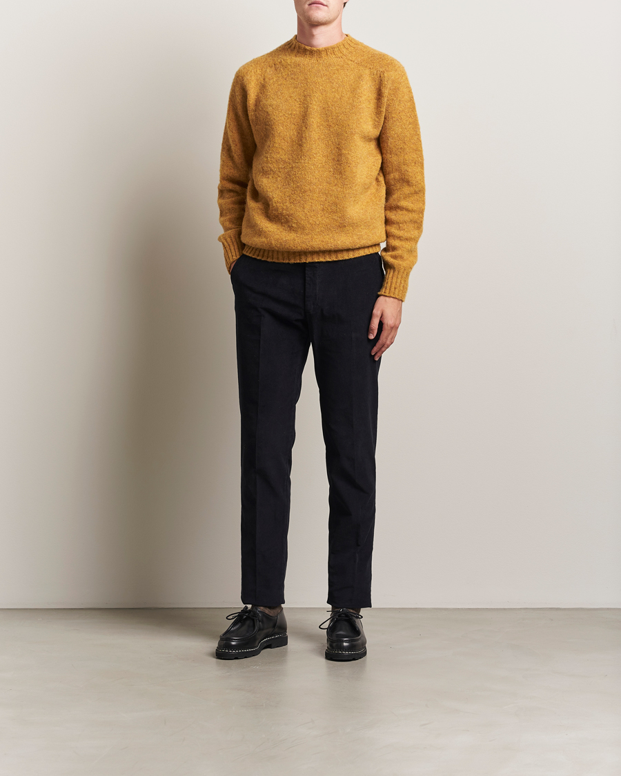 Herr | Byxor | Incotex | Slim Fit Baby Corduroy Trousers Navy