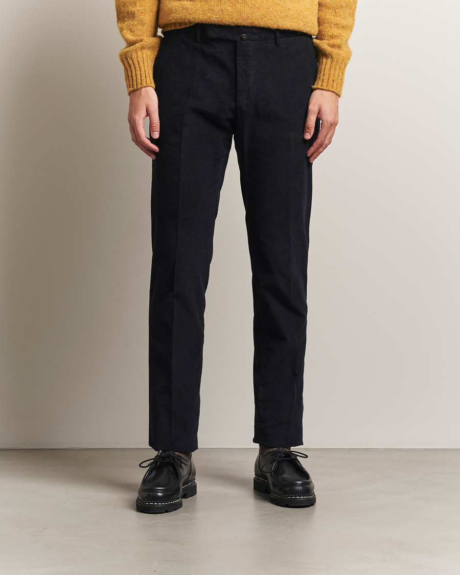 Herr | Byxor | Incotex | Slim Fit Baby Corduroy Trousers Navy