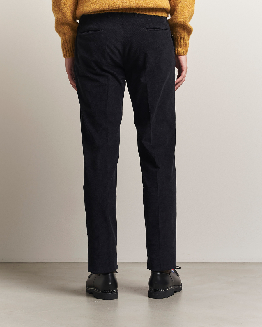 Herr | Byxor | Incotex | Slim Fit Baby Corduroy Trousers Navy