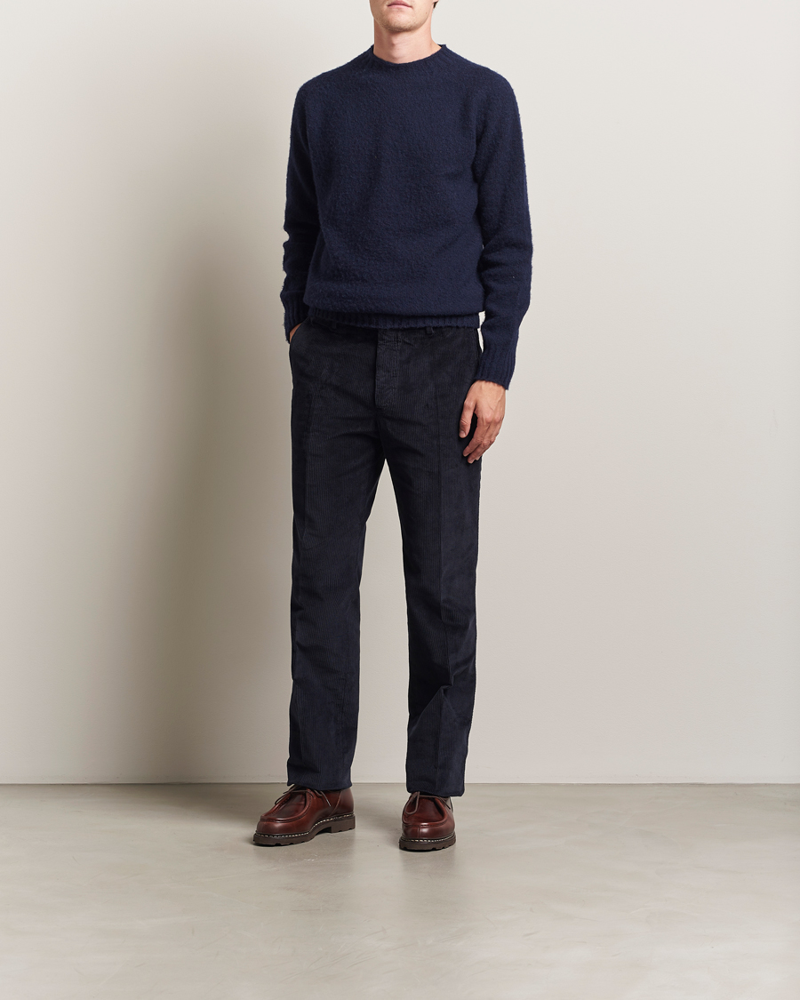 Herr | Byxor | Incotex | Regular Fit British Corduroy Trousers Navy