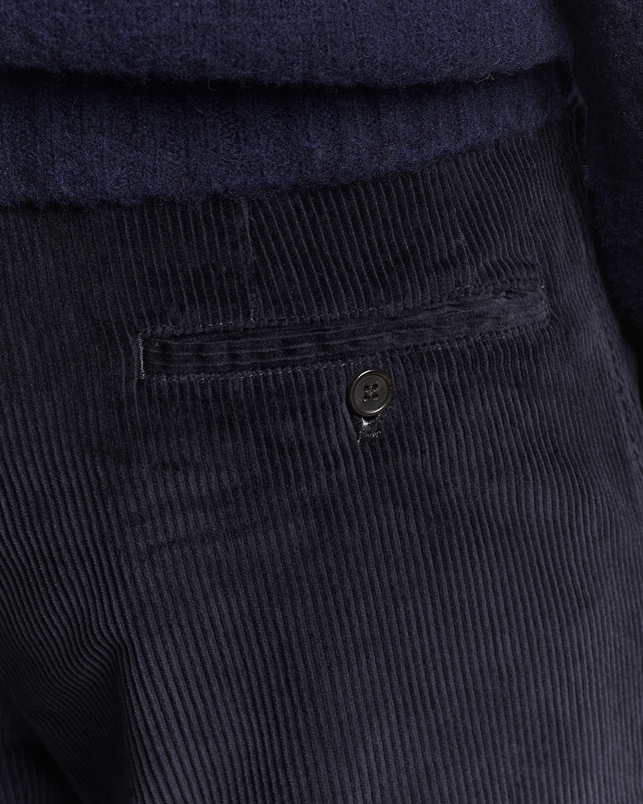 Herr | Byxor | Incotex | Regular Fit British Corduroy Trousers Navy