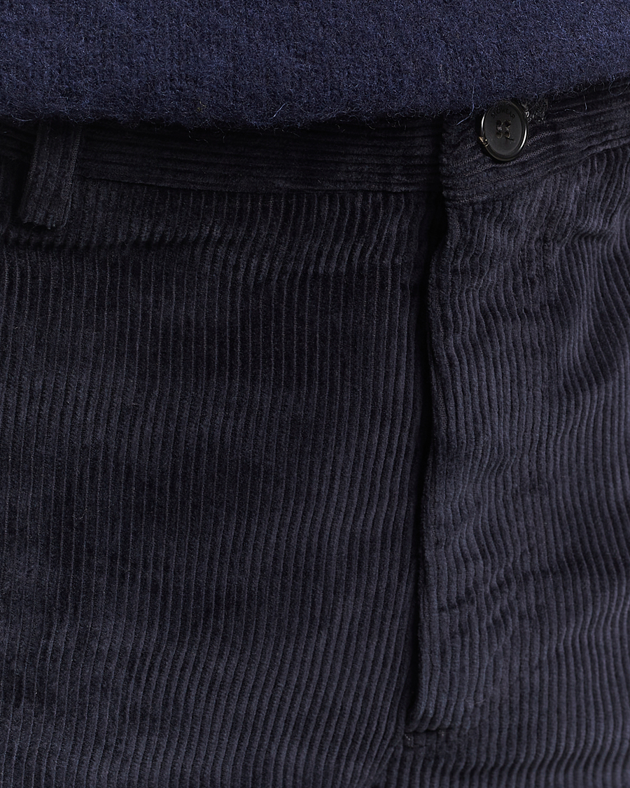 Herr | Byxor | Incotex | Regular Fit British Corduroy Trousers Navy