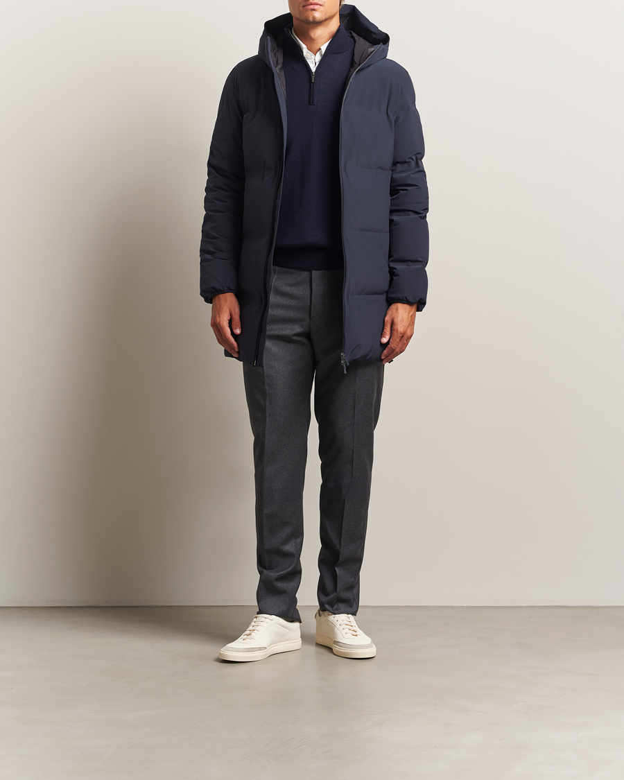 Herr | Byxor | Incotex | Regular Fit Worsted Flannel Trousers Grey Melange