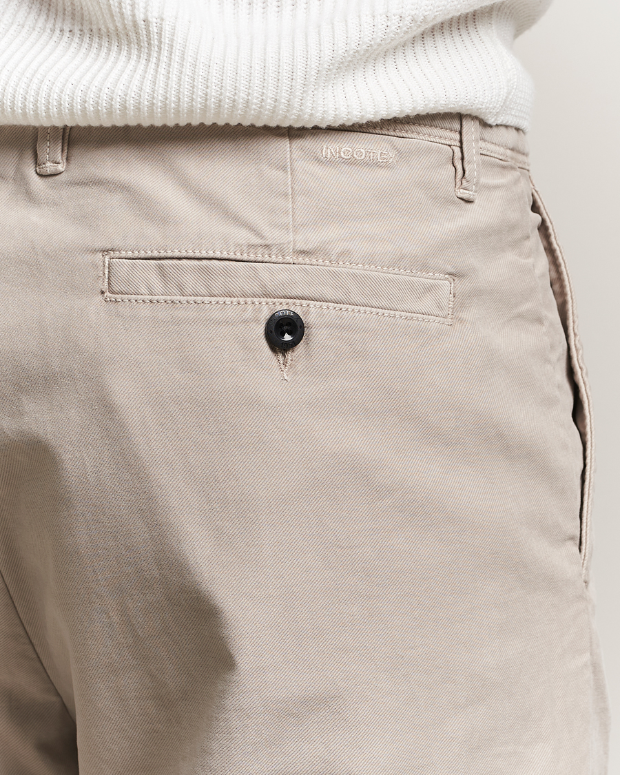 Herr | Byxor | Incotex | Regular Fit Garment Dyed Slacks Beige
