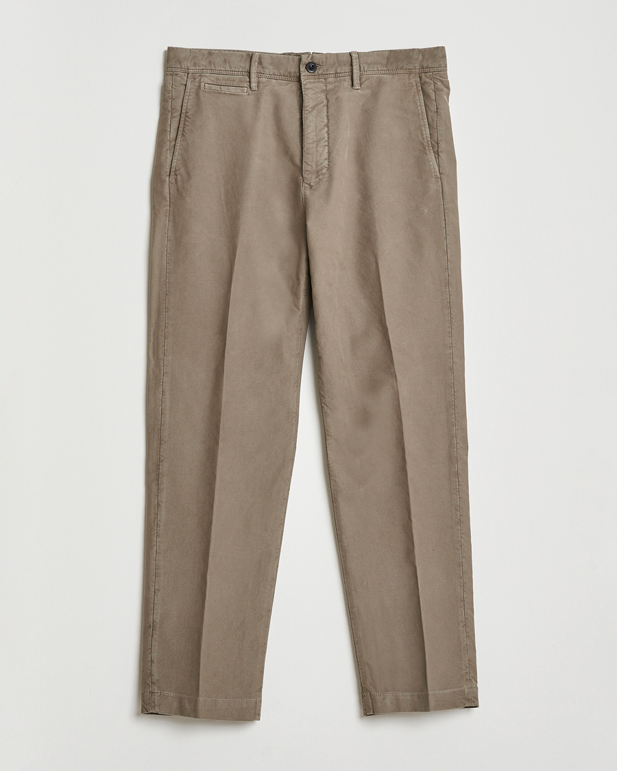 Herr | Byxor | Incotex | Regular Fit Garment Dyed Slacks Taupe