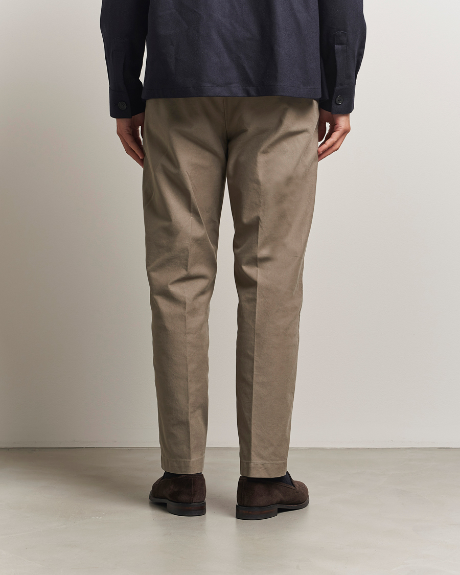 Herr | Byxor | Incotex | Regular Fit Garment Dyed Slacks Taupe