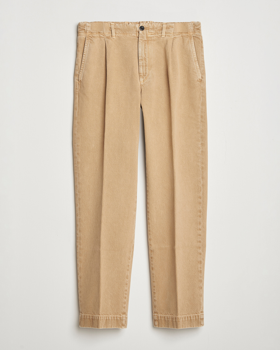 Herr | Byxor | Incotex | Regular Fit Bull Denim Slacks Beige