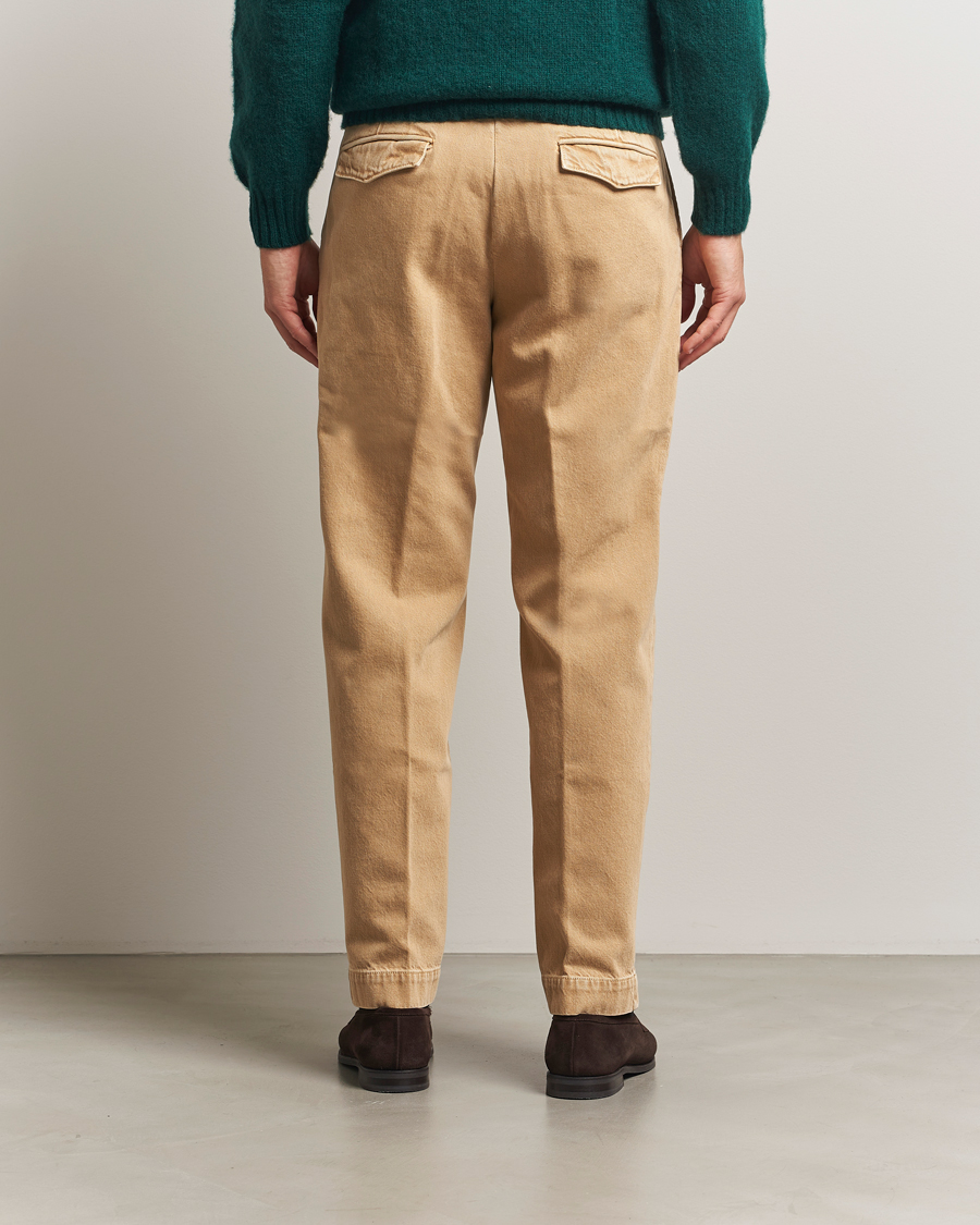 Herr | Byxor | Incotex | Regular Fit Bull Denim Slacks Beige