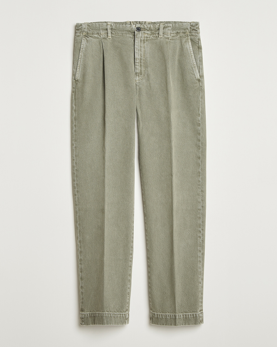 Herr | Byxor | Incotex | Regular Fit Bull Denim Slacks Green