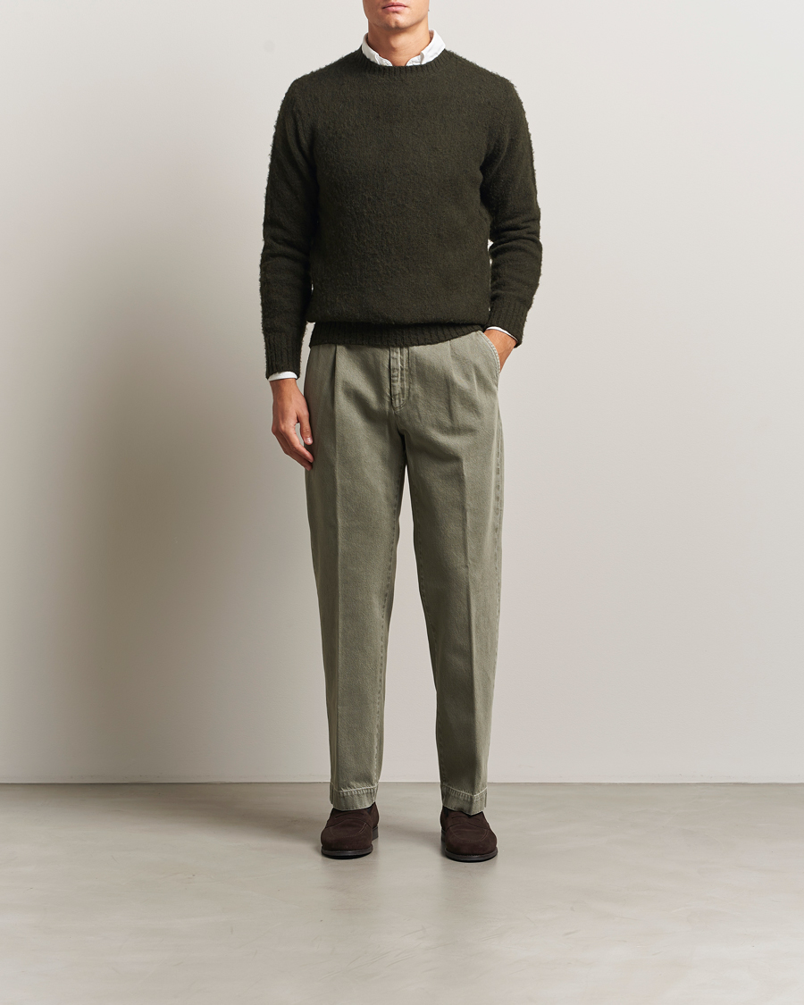 Herr | Byxor | Incotex | Regular Fit Bull Denim Slacks Green