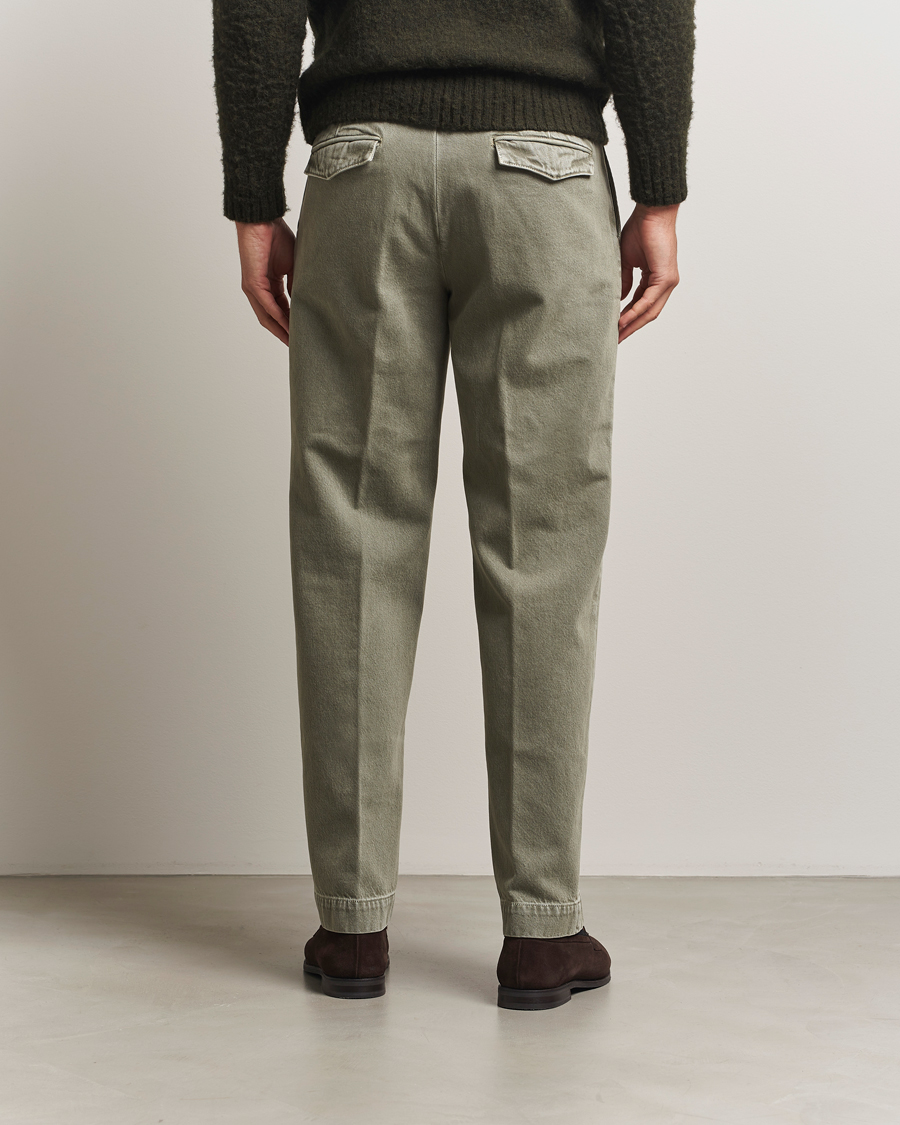 Herr | Byxor | Incotex | Regular Fit Bull Denim Slacks Green