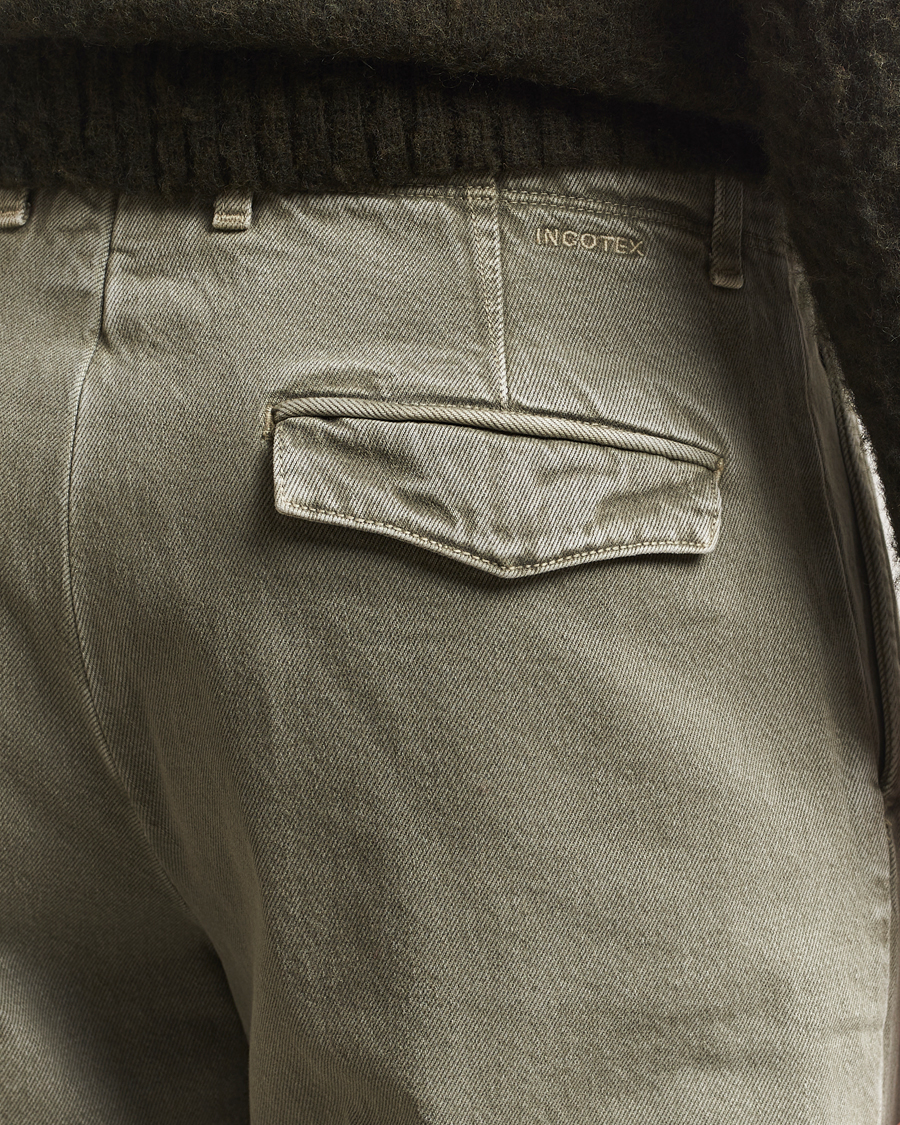 Herr | Byxor | Incotex | Regular Fit Bull Denim Slacks Green