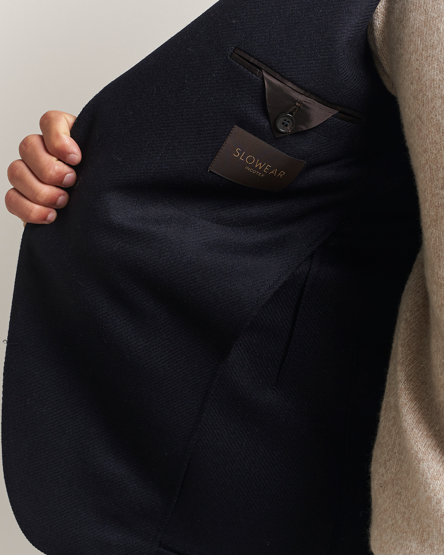 Herr | Kavajer | Incotex | Wool/Cashmere Blazer Navy