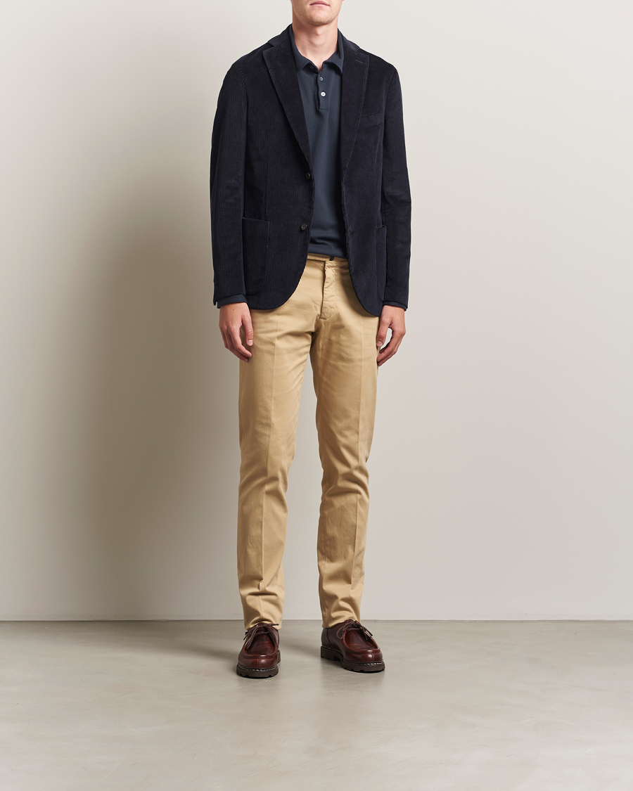 Herr | Kavajer | Incotex | Corduroy Blazer Navy