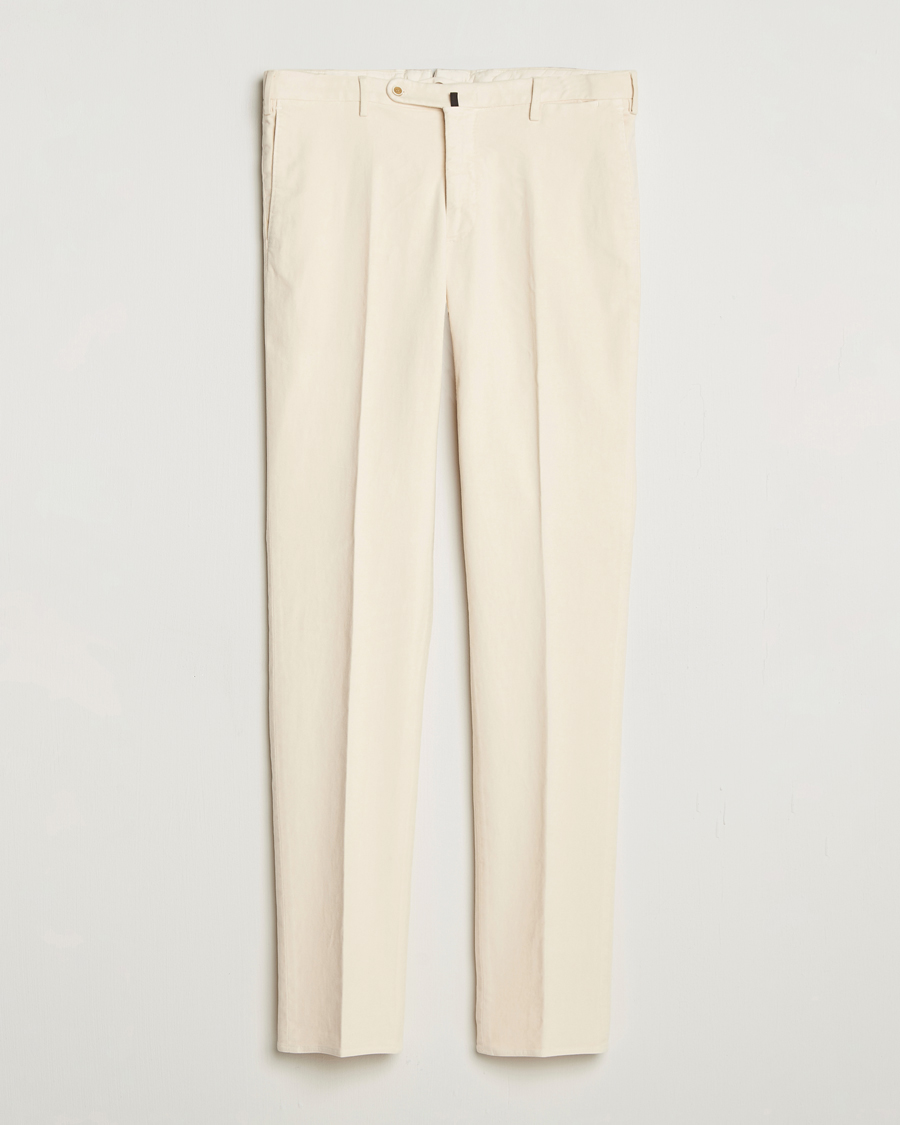 Herr | Byxor | Incotex | Regular Fit Moleskine Trousers Off White