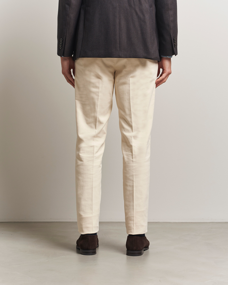 Herr | Byxor | Incotex | Regular Fit Moleskine Trousers Off White