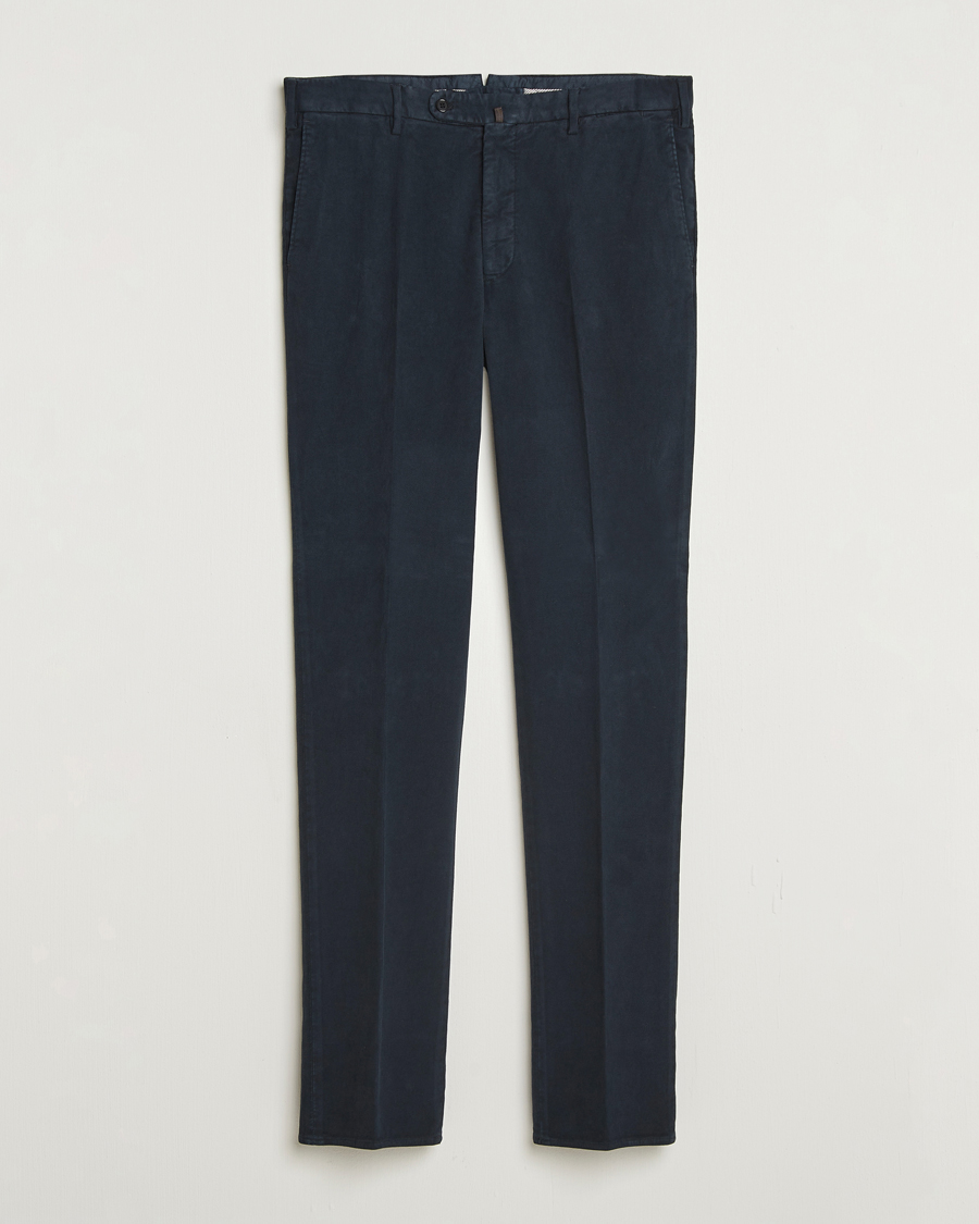 Herr | Byxor | Incotex | Regular Fit Moleskine Trousers Navy