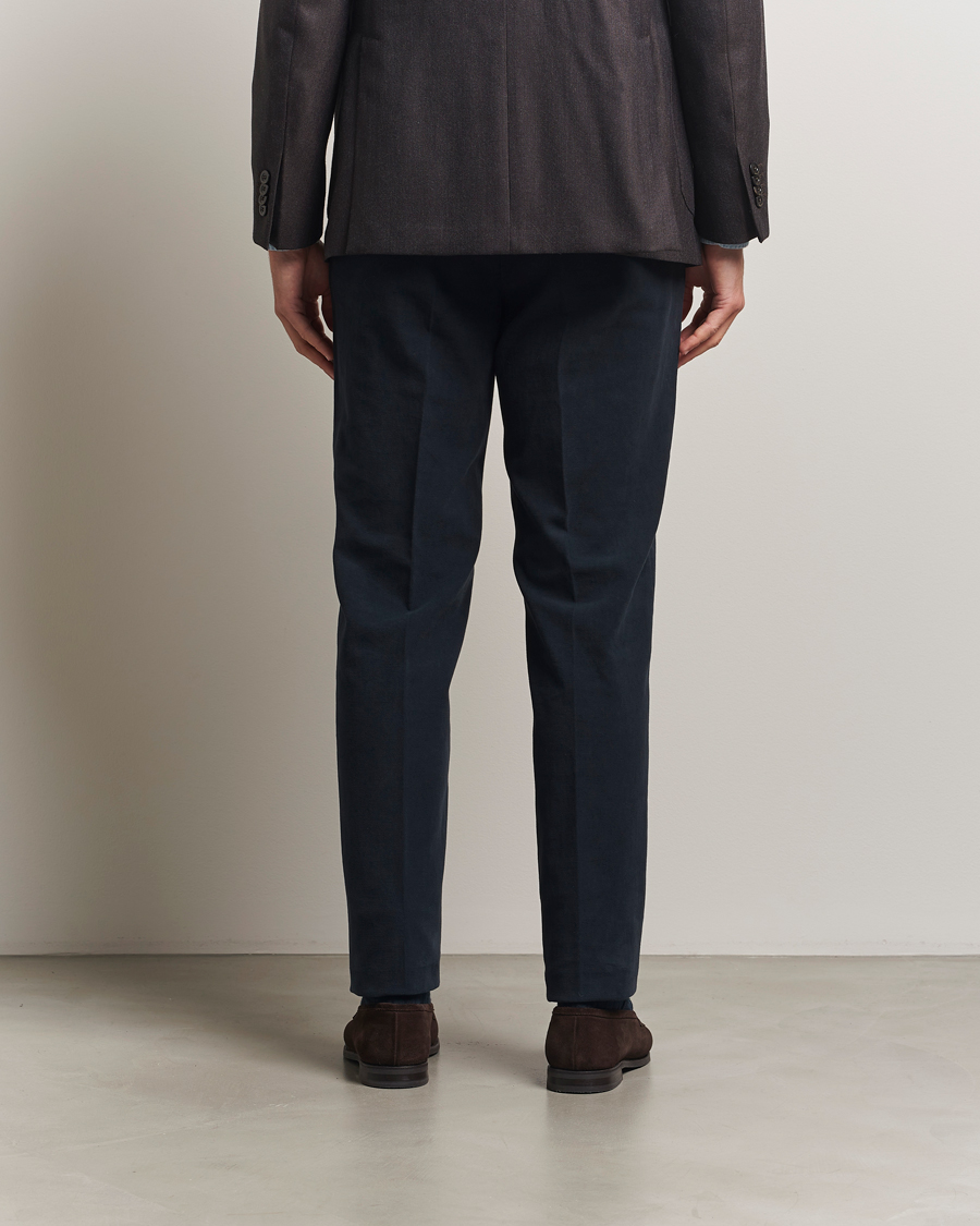 Herr | Byxor | Incotex | Regular Fit Moleskine Trousers Navy