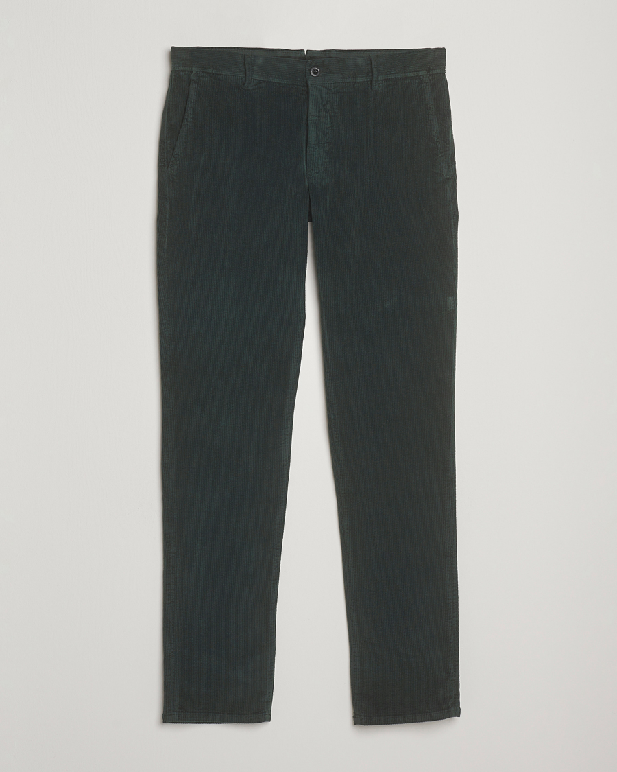 Herr | Byxor | Incotex | Slim Fit Leisure Cord Slacks Dark Green