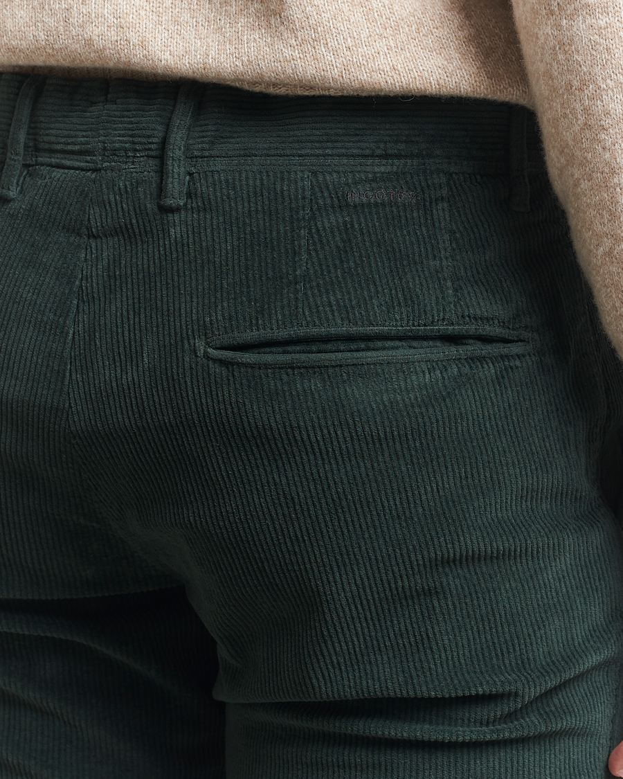 Herr | Byxor | Incotex | Slim Fit Leisure Cord Slacks Dark Green