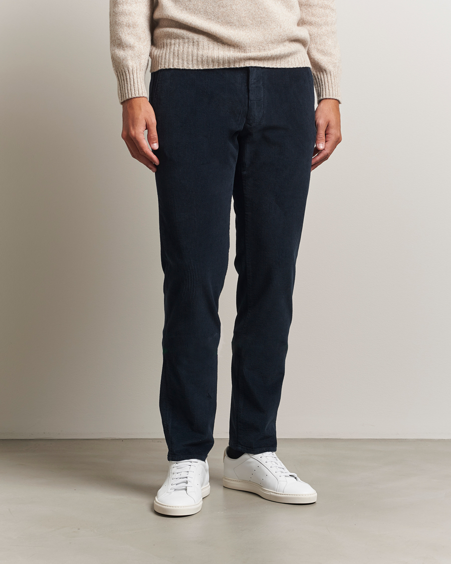 Herr | Byxor | Incotex | Slim Fit Leisure Cord Slacks Navy