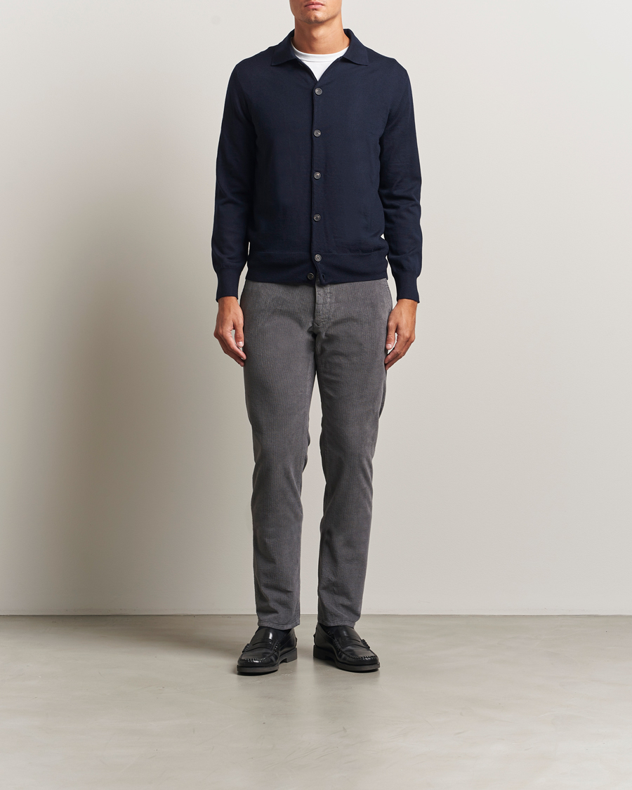 Herr | Byxor | Incotex | Slim Fit Leisure Cord Slacks Grey