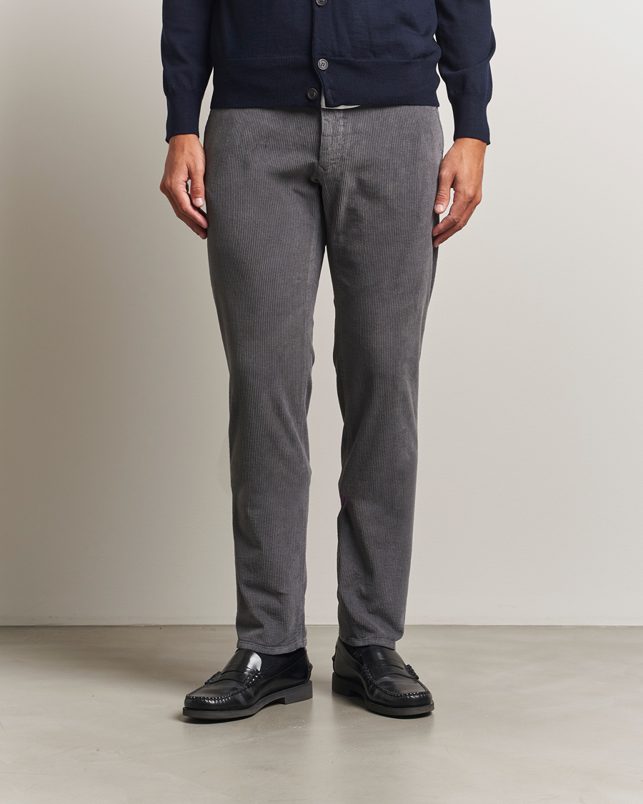Herr | Byxor | Incotex | Slim Fit Leisure Cord Slacks Grey