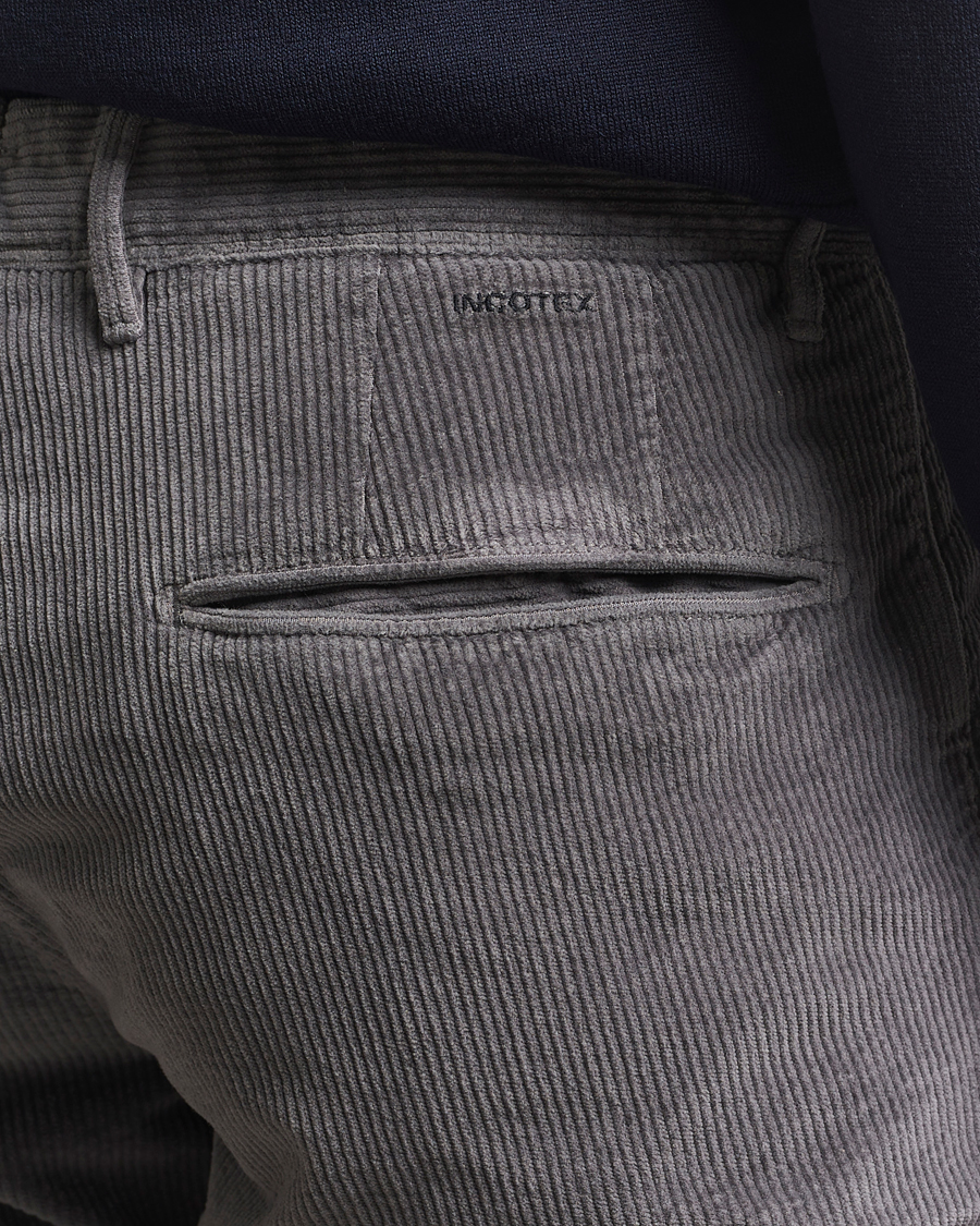 Herr | Byxor | Incotex | Slim Fit Leisure Cord Slacks Grey