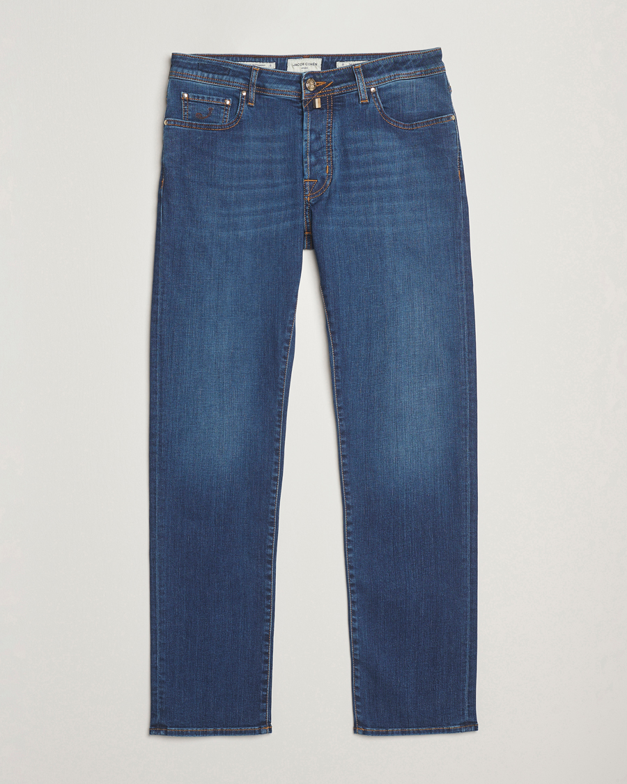 Herr | Jeans | Jacob Cohën | Bard Slim Fit Stretch Jeans Mid Blue
