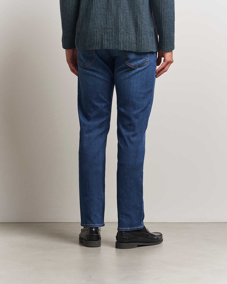Herr | Jeans | Jacob Cohën | Bard Slim Fit Stretch Jeans Mid Blue