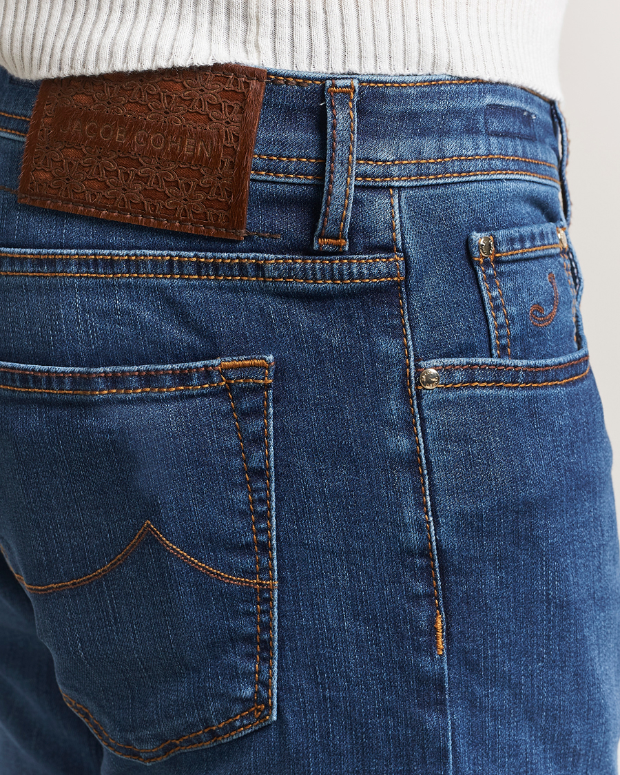 Herr | Jeans | Jacob Cohën | Bard Slim Fit Stretch Jeans Mid Blue